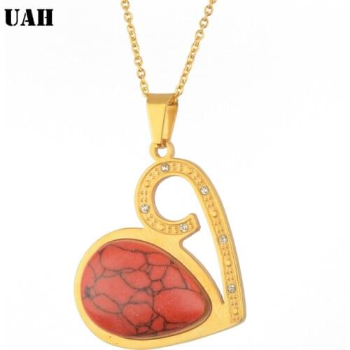 UAH Hollow Heart Choker Necklaces For Women Clavicle Colar Statement Necklace Collares Heart Dainty Pendant Necklace Gift