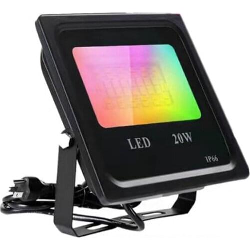 Intelligent LED Flood Lights Outdoor, 20W Flood Lights Indoor RGB Color Changing, Bluetooth Floor Lamp Landscape
