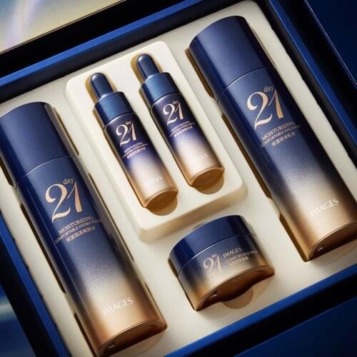 Moisturizing Skin Care Set 5PCS Face Toner Serum Essence Cream Shrink Pores Oil Control Anti-Aging Facial Cares Products Kit M