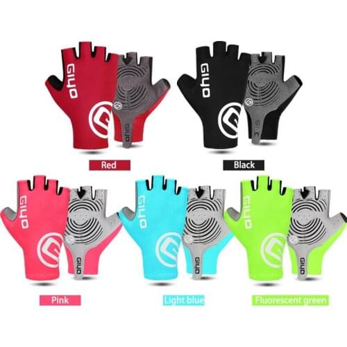 4 Colors Half-finger Bicycle Riding Gloves Cycling Gloves Lycra Breathable Shockproof Hand Wear for Road MTB Cycling Accessory
