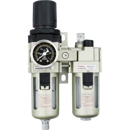 Air Compressor Oil Lubricator Moisture Water Tra p3/8 Filter Regulator Gauge Aluminum Alloy Pneumatic Parts Mechanical Hardware