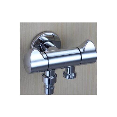 High quality chrome wall mounted total brass double use washing machine tap faucet mixer out door tap garden mixer