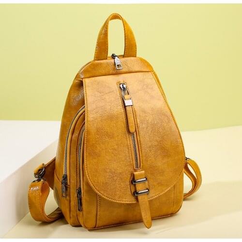 2021 New Style Fashion Women Backpack High Quality PU Leather Backpack Large Capacity Travelling Backpack For Women