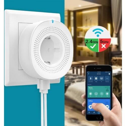 1/4Pcs Tuya Smart Home WiFi Switch 10A EU Socket Portable Double USB Port Plug Mobile App Control Work With Google Home Alexa