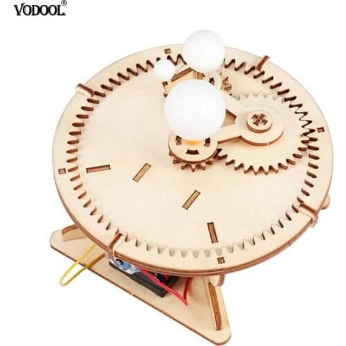 Kids DIY Sun-Moon-Earth Geography Model Physical Science Experiments Toy Set Assembled Car Educational Toy