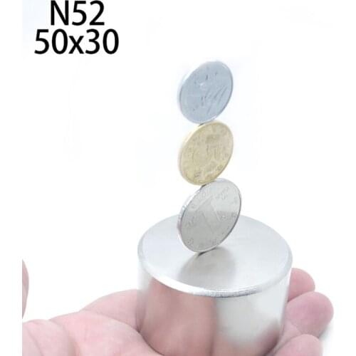 1pc/lot N52 50x30 mm Neodymium magnet Round Strong Rare Earth permanent magnetic