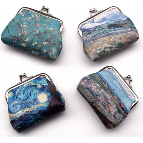Vintage Coin Purse Wallet Women Famous Oil Painting Small Wallet Hasp Creative Clutch Bag Good Gift Womens Mini Purses