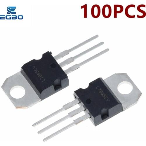 100pcs LM7805 L7805 7805 Voltage Regulator IC 5V 1.5A TO-220