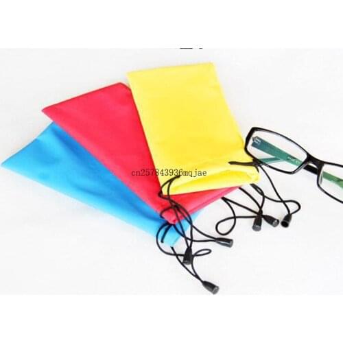 2000pcs Microfiber Sunglasses Bag Gadgets Drawstring Glasses Bag Pouches Portable Cleaning and Storage Pouch