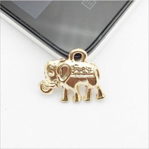 50pcs Vintage Embellishment Elephant Pendant Earring Necklace bracelet Floating Enamel Hairpin Hair Clip Zipper DIY Accessories