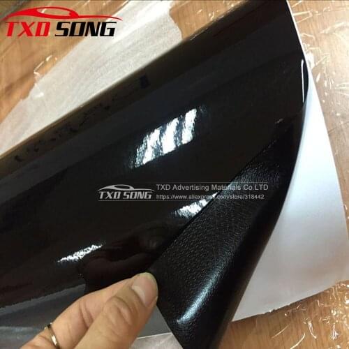 50CMx200CM/LOT High quality Glossy Vinyl Black Sticker Glossy car wrapping film Glossy vinyl film with air free bubbles