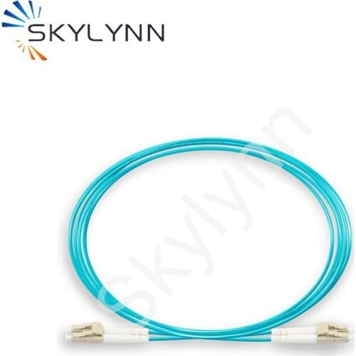 Promotion 2 Meter LC/UPC-LC/UPC 10G Duplex 3.0MM OM3 Fiber Optic Patch Cord WIth LSZH Aqua Jacket