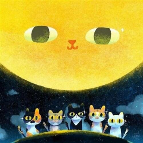 Cartoon cat 3D Full Square Diamond painting Round Mosaic picture Unfinished Diamond Embroidery Sale Home decoration