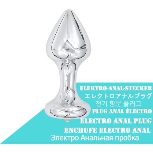 Electro Shock Pulse Anal Vaginal Plugs Masturbator Electric Stimulator Prostate Massage Metal Anus Plug USB Charge Host Sex Toys