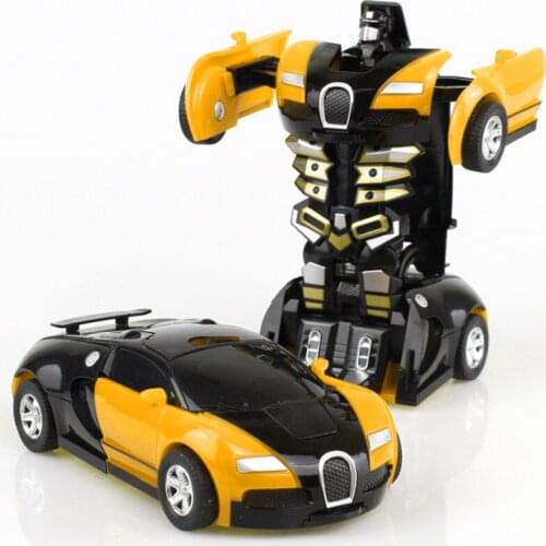 Automatic Transform Robot Plastic Model Car Funny Diecasts Toy Boys Amazing Gifts Kid Toy Arrival One-key Deformation Car Toys