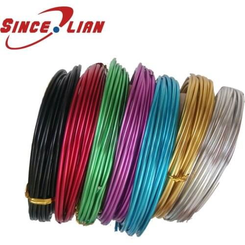 1mm 2mm Colorful Aluminum Wire DIY Aluminum Cable Soft Aluminum Line Manual Course Bicycle Gardening Modeling Cable Tie