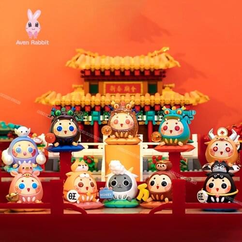 Blind Box Toys DAMOOGEE Series 4 Blind Box Guess Bag Caja Ciega Blind Bag Toys for Girls Anime Figures Cute Model Birthday Gift