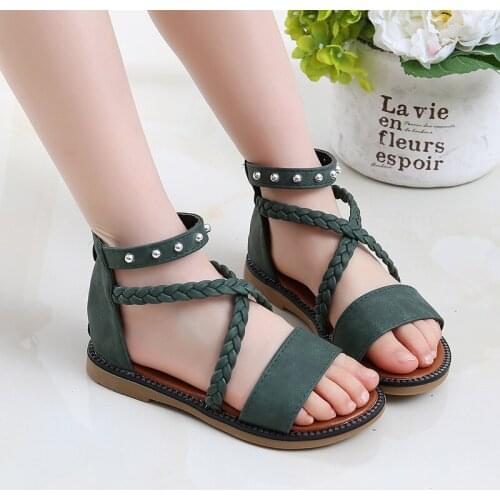 Girls Comfortable Summer Sandals 2020 New Fashion Princess Shoes Children Soft Bottom Beach Shoes Childrens Roman Shoes B932
