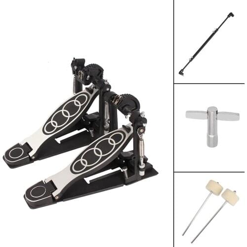Double Drum Beater Felt Hammers Bass Pedal Direct Drive Bass Drum Kick Pedals For Percussion Drummer Instrument