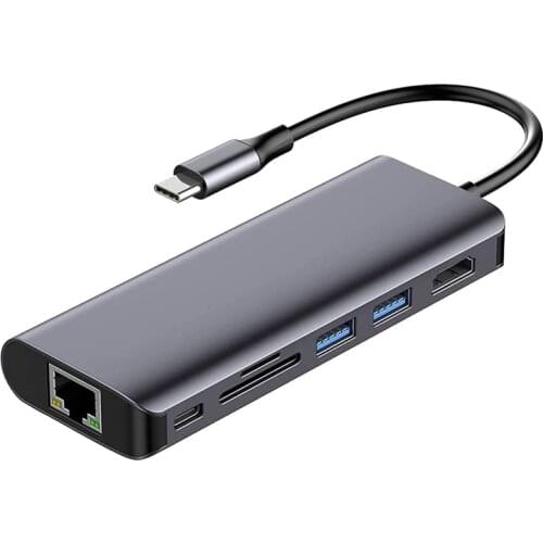 USB C Hub, 7 in 1 USB C to 4K HDMI Adapter,2 USB 3.0 Ports and SD/TF Card Readers,Compatible for Air, Pro