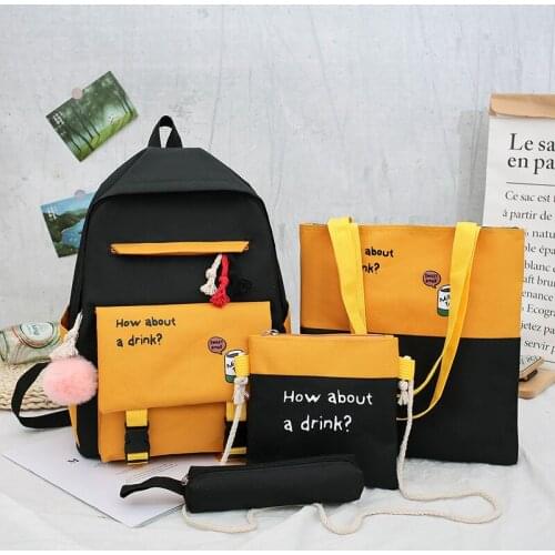 Korean student backpack Japanese large-capacity Harajuku school bag simple and fresh backpack female