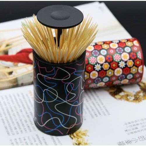 Simple Toothpick Box Manual Pressure Automatic Toothpick Barrel Toothpick Can Chinese Toothpick Holder Toothpick Dispenser