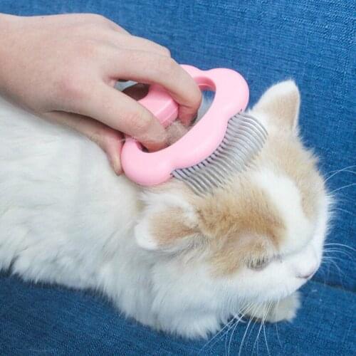 Creative Pet Massage Brush Remove Loose Hair Cats Comb Shell Shape Plastic Grooming Comb Pet Cleaning Supplies