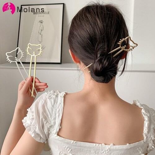 Molans New Hair Sticks Women Barrettes Metal Hair Claws Hair Clip Hairpin Ponytail Clip Fashion Hair Accessories Girls Ornaments