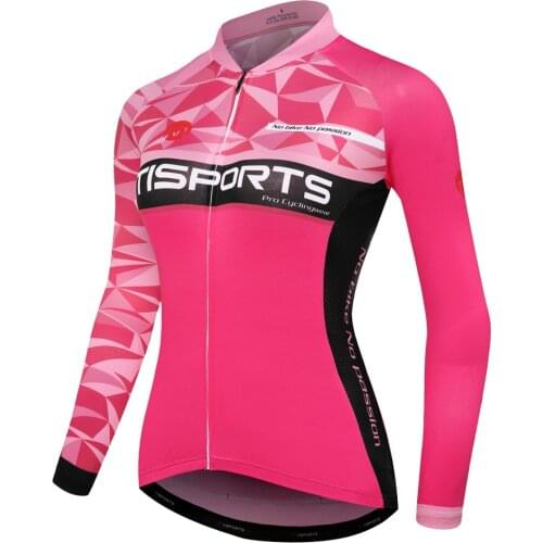 MTSPS Women Long Sleeves Cycling Jersey Clothes Mtb Bicycle Clothes Ciclismo Jersey Outdoor Sportswear Road Bike Cycling Shirt