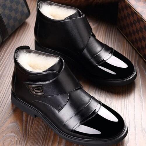 2020 Winter Shoes Men Chelsea Boots Genuine Leather Warm Shoes Men Ankle Boots Fashion Brand Cow Leather Male Footwear jkm67