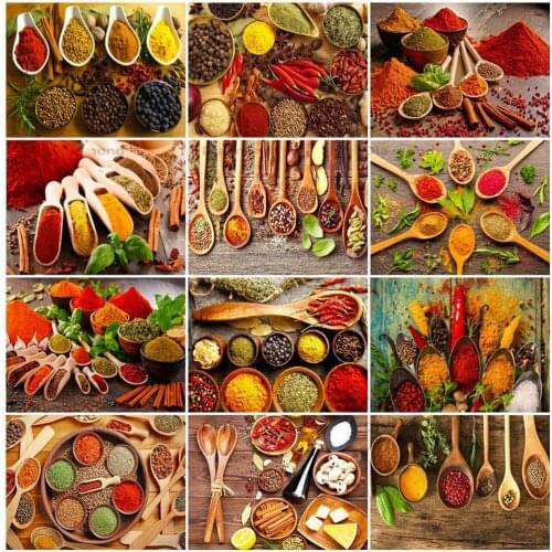 5D DIY Diamond Painting kitchen Seasoning Full Square/Round Handmade Gift Diamond Embroidery Picture Rhinestones Mosaic Kits