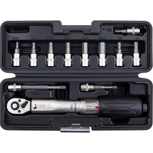 1/4'' Bike Torque Wrench Kit 2-24 NM Torque Fix Set Multifunction Bicycle Repair Tools for MTB Road Bikes Torque Wrench Tool
