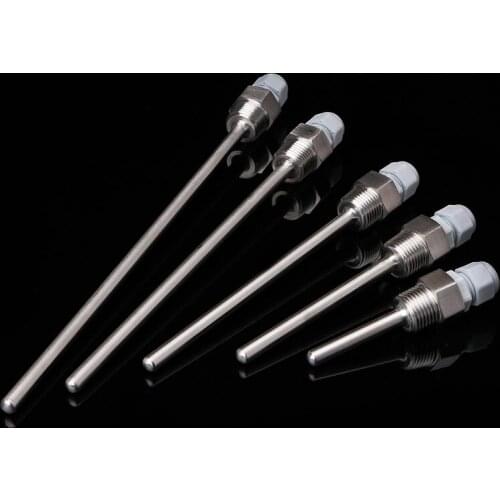 OOTDTY 50-250mm Stainless Steel Thermowell 1/2" NPT Threads For Temperature Sensors63HF