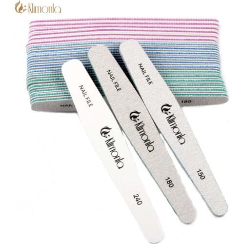 15Pcs/lot 150/180/240 Zebra Diamond Nail Files Double Sided Professional Nail Thick Sandpaper Sanding Nails Care Manicure Tool