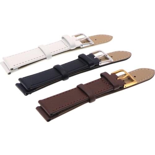 Watch strap with stainless steel buckle leather watch strap 12,14, 16,18, 20,22,mm