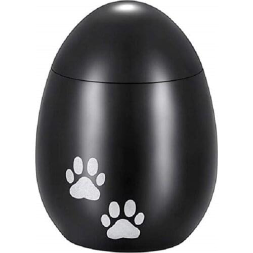 Dog/Cat Paw Print Cremation Urn For Pet Ashes 316L Stainless Steel Egg Shape Mini Urn Memorial Jewelry 4 Colors Ashes Locket