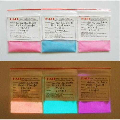 Glow in dark pigment, glow in dark powder, color: blue-green..., widely used, high quality, long glow in the dark