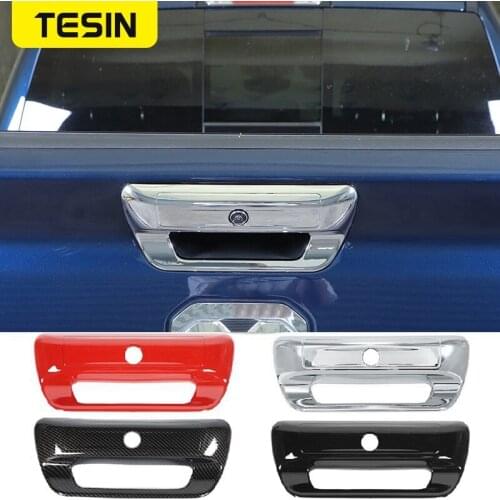 TESIN ABS Car Rear Tail Door Handle Bowl Moulding Cover Trim Stickers For Dodge RAM 1500 2018-2020 Auto Exterior Accessories