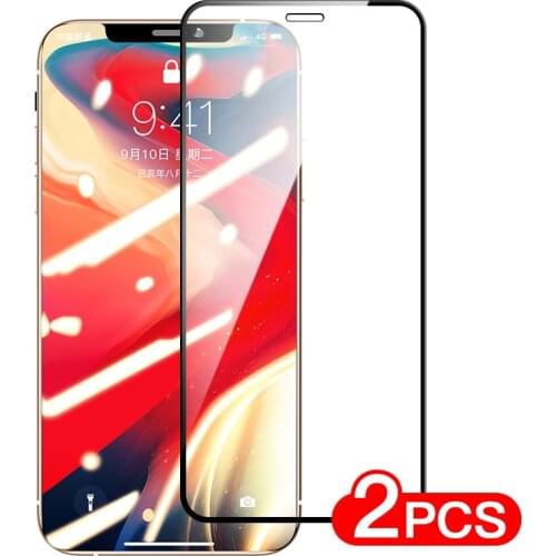 2 Pcs Tempered Glass For iPhone 6 6s 7 8 Plus SE 2020 Full Cover Screen Protector Protective For IiPhone 11 12 Pro Max MinI Film