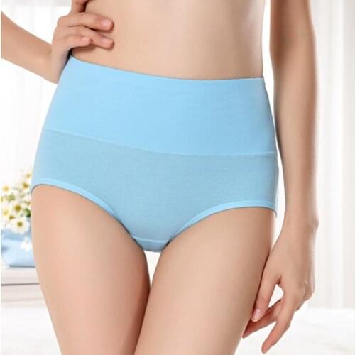 3Pcs Womens Cotton Underwear Comfortable High Waist Underwear Women Sexy Panties Underwear M-XL Womens Plus Size Panties