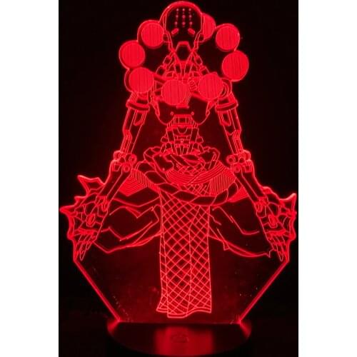 3d Lamp Hero Tekhartha Zenyatta Adventurer 3D Illusion Overwatch Wandering Mechanical Monks for Boy Kid Gift Led Night Light