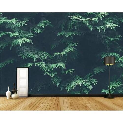 Beibehang Custom 3d wallpaper modern fashion tropical green plant living room background wall decoration mural 3d wallpaper