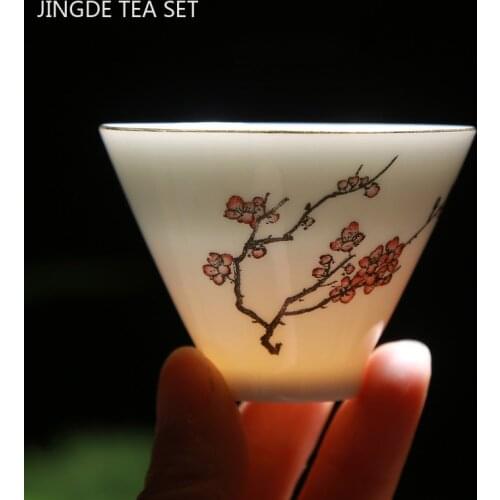 Chinese Retro Ceramic Teacup Handmade Boutique small Tea Bowl Tea set Accessories Master Teacup Personal Single Cup Drinkware