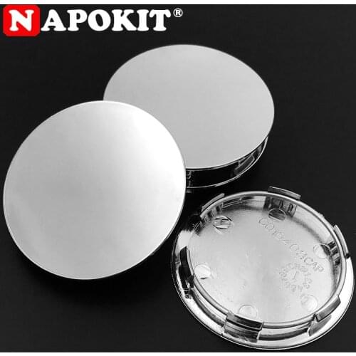 4PCS 65mm-57mm Silvery without Logo Hub Cap Car Wheel Emblem Premium Stylish Wheel Hub Cover Wheel Center Cap Car Vehicle Badge