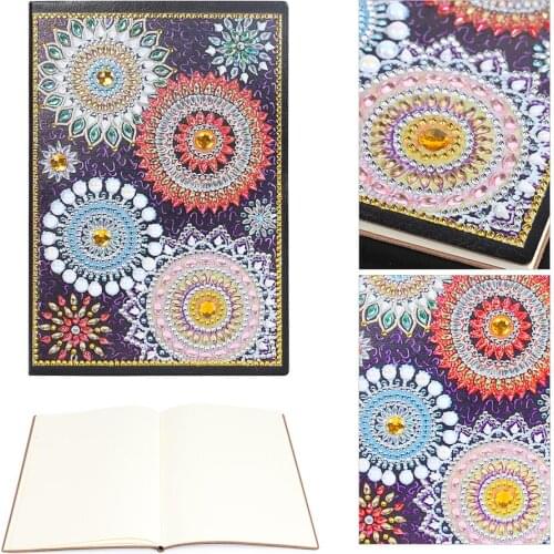 50 Pages Diamond Painting Notebook DIY Mandala Special Shaped Diamond Embroidery Cross Stitch A5 Notebook Diary Book