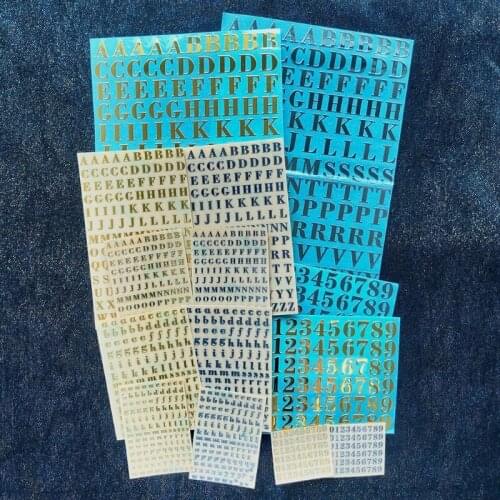 8 Sheets Glitter Alphabet Numbers Stickers Glitter Self Adhesive Lower Case Letters Stickers for Grad and Arts Craft