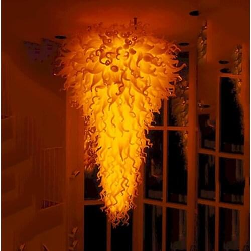 Free Shipping Wholesale Rectangular Crystal Blown Glass Chandelier