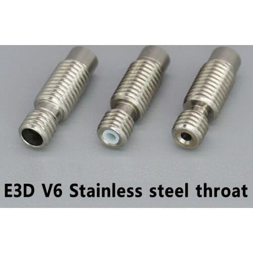 E3D V6 hot end Throat 3d printer parts Stainless Steel All metal PTFE tube extrusion head Throat For 1.75 mm Filament 5