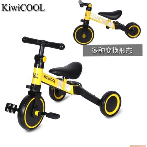 Childrens tricycle 3 in 1 childrens scooter balance scooter 1-6 years old non-inflatable 3-wheel riding bicycle