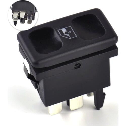 DWCX Car Black Plastic Metal Power Window Control Switch Button 191959855 BDP605 for VW Polo Golf Jetta MK2 1985 -1987 1988 1989